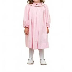 NEW RUTH AND RALPH santa claus smocked helen dress in pink